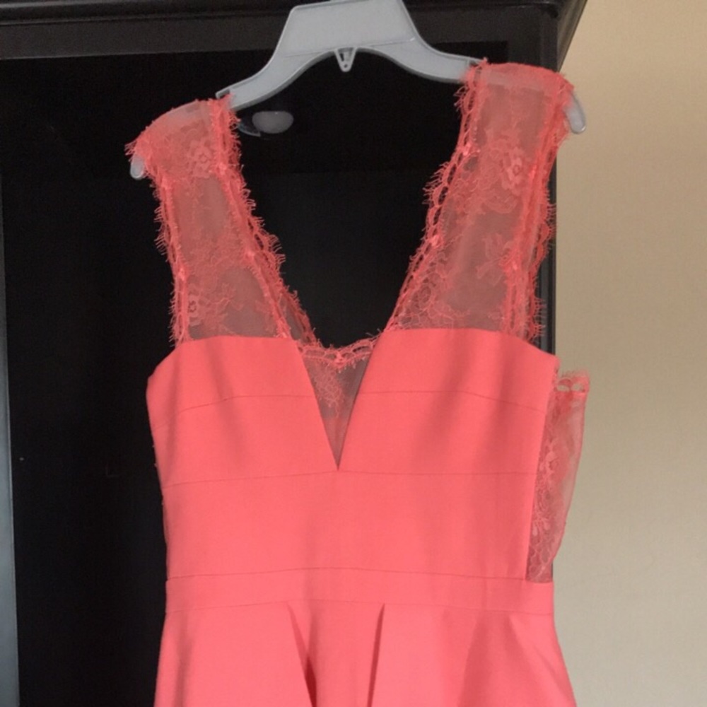 BCBG coral dress